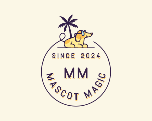 Pet Dog Beach  logo design