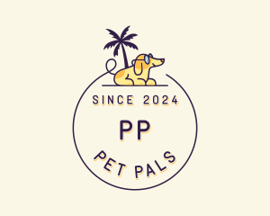 Pet Dog Beach  logo design