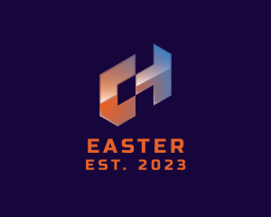 Letter Ch - Futuristic Modern Technology logo design