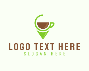 Latte - Coffee Pin Location logo design
