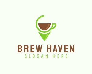 Coffee Pin Location  logo design