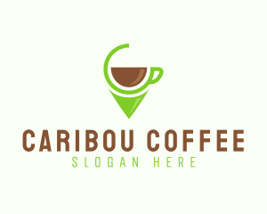 Coffee Pin Location  logo design