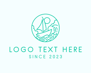 Port - Sail Boat Sea logo design