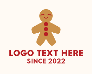 Xmas - Ginger Bread Man Cookie logo design