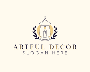 Lamp Candlelight Decor logo design