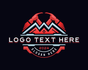 Home Improvement - Hammer Roofing Builder logo design