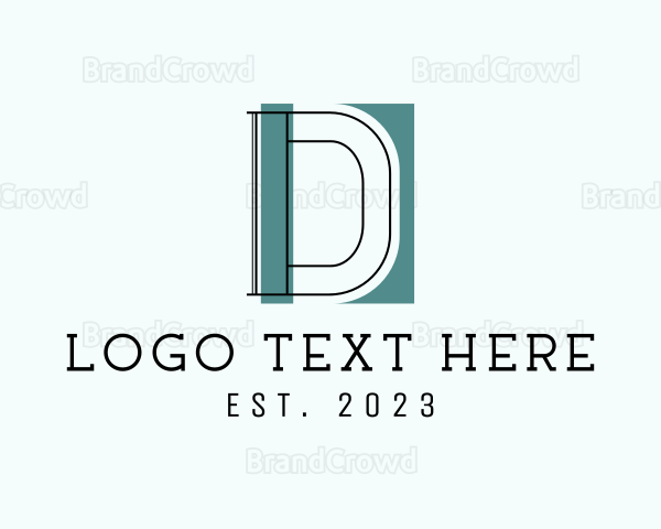 Masculine Serif Business Letter D Logo