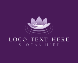 Meditation - Lotus Spa Wellness logo design