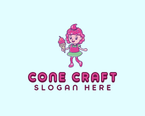 Ice Cream Girl logo design