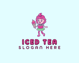 Ice Cream Girl logo design