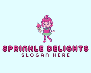 Ice Cream Girl logo design