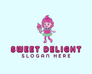 Ice Cream Girl logo design