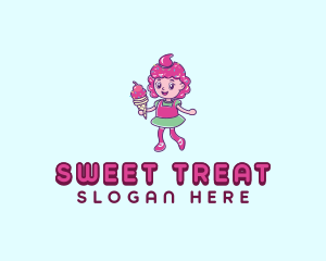 Ice Cream Girl logo design