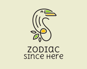 Tropical Bird - Feminine Eco Toucan logo design
