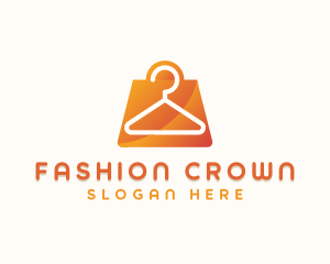 Fashion Hanger Paper Bag logo design