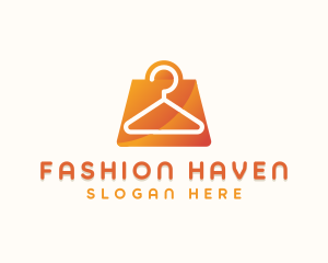 Mall - Fashion Hanger Paper Bag logo design