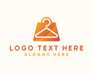 Mall - Fashion Hanger Paper Bag logo design