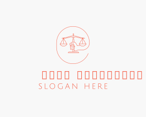 Justice - Minimalist Law Scale logo design