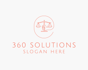 Hand Law Scale  logo design