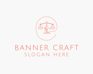 Hand Law Scale  logo design