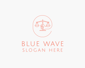 Hand Law Scale  logo design