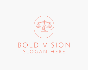 Hand Law Scale  logo design