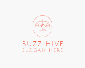 Hand Law Scale  logo design