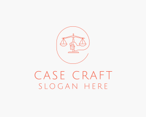 Case - Minimalist Law Scale logo design