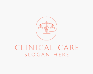 Hand Law Scale  logo design