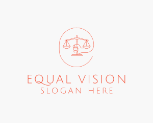 Equality - Minimalist Law Scale logo design