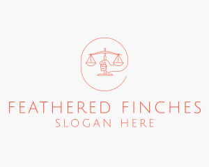 Hand Law Scale  logo design