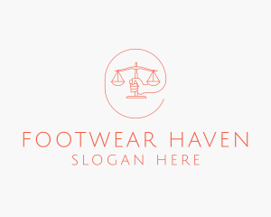 Hand Law Scale  logo design