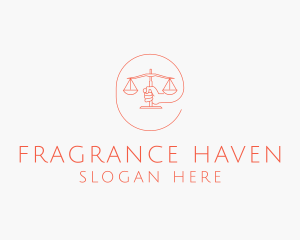 Hand Law Scale  logo design