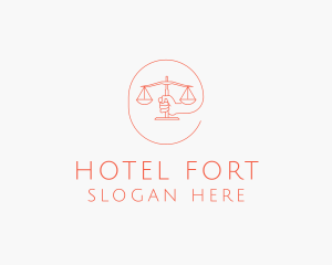 Hand Law Scale  logo design