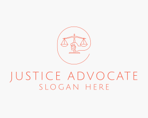 Prosecutor - Minimalist Law Scale logo design