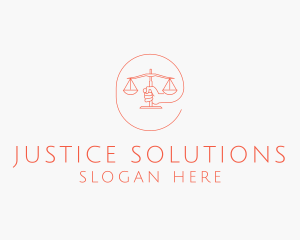 Judicial - Minimalist Law Scale logo design