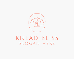 Hand Law Scale  logo design