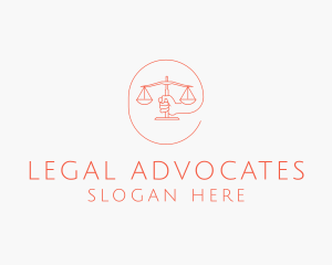 Hand Law Scale  logo design