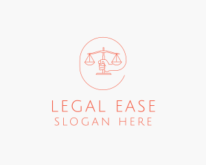 Law - Minimalist Law Scale logo design