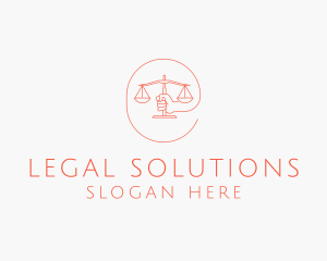 Law - Minimalist Law Scale logo design