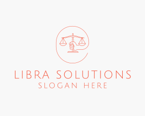 Libra - Minimalist Law Scale logo design