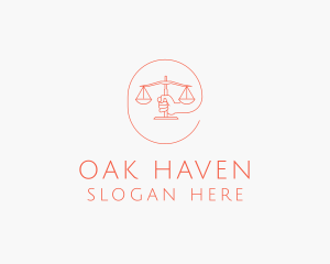 Hand Law Scale  logo design