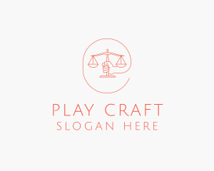 Hand Law Scale  logo design