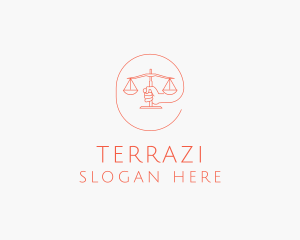 Hand Law Scale  logo design