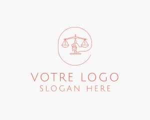 Law Office - Minimalist Law Scale logo design