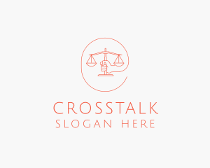 Astrologer - Minimalist Law Scale logo design
