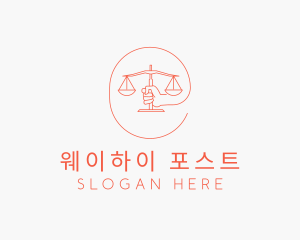 Hand Law Scale  logo design