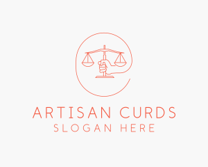 Hand Law Scale  logo design