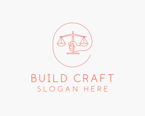 Hand Law Scale  logo design