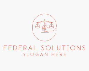 Hand Law Scale  logo design